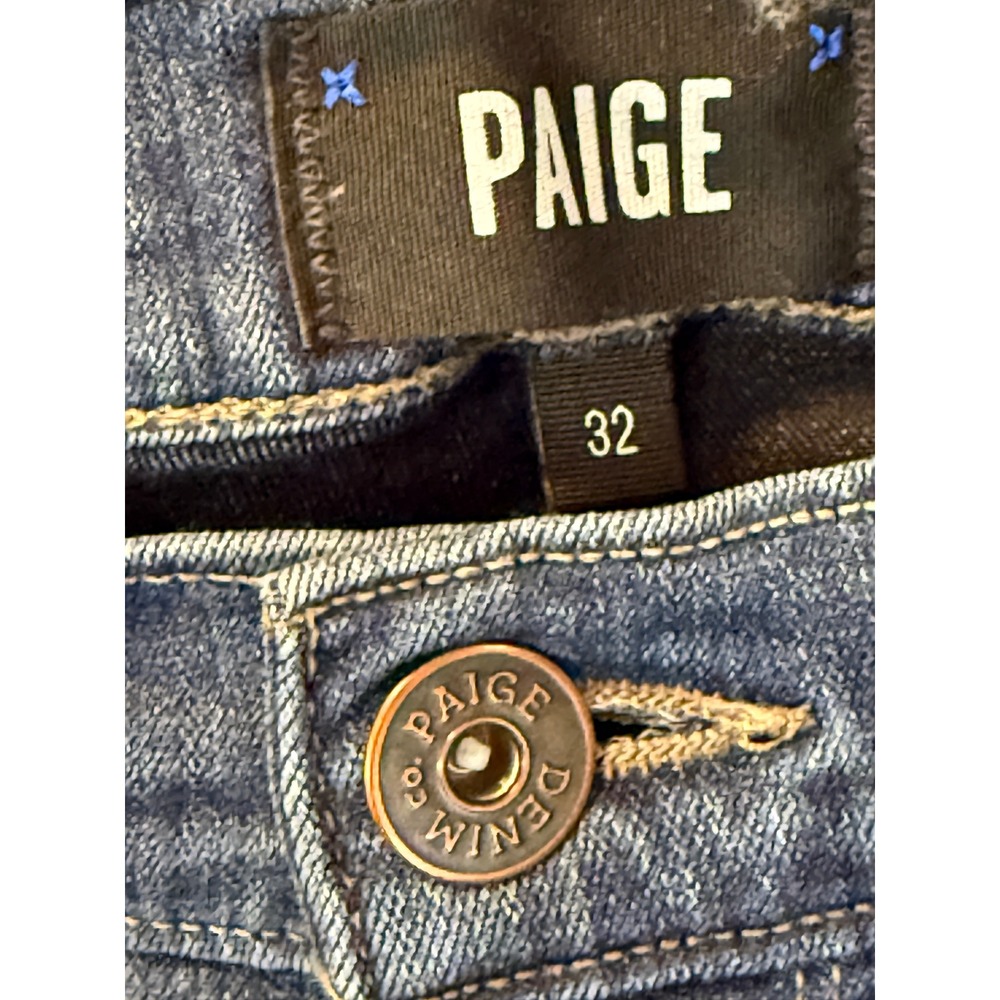 PAIGE‎ Women's Federal Style Medium Blue Wash Jeans Size 32 - Picture 13 of 14